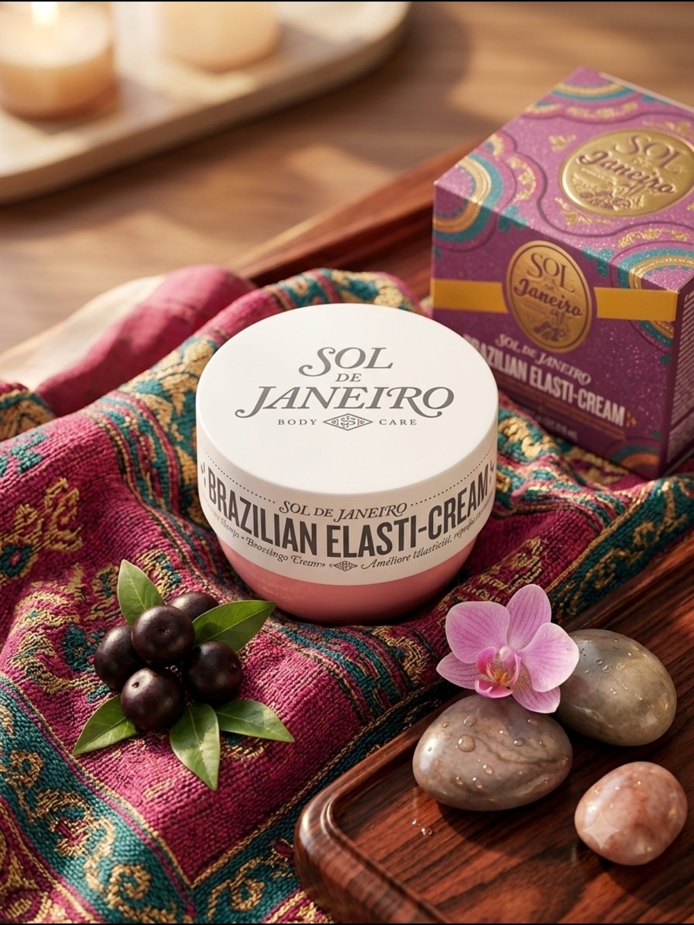 Sol de Janeiro Pink & White Brazilian Body Cream Jar